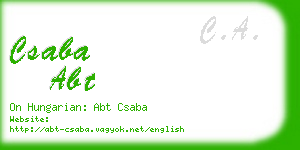 csaba abt business card